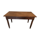 Bistro vintage table in blond walnut, 1940-50