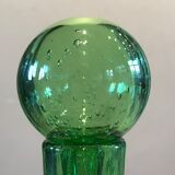 Bubbled glass decanter signed Biot
