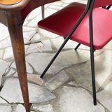 Solid wood table with curved legs