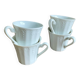 4 tasses vintage porcelaine blanche