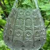 Carafe 1 liter in carved bohemian crystal chiseled