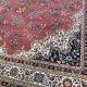 Large Persian burgundy rug in Khorassan wool 250x350cm