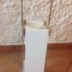 White lacquered wood and brass umbrella stand / vintage 60s-70s