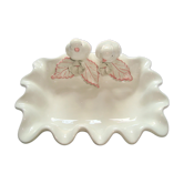 Drinker Pool Feeder Birds Ceramic White Made in Italy