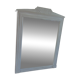 Antique trumeau mirror with pearl grey and powdered white patina