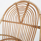 Rohe Noordwolde rattan lounge chair, The Netherlands 1950's