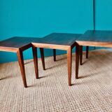 Three rosewood side tables by Séverin Hansen. Denmark 1965