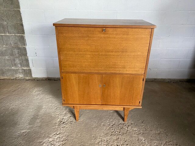 Scandinavian office secretary in vintage teak 50s