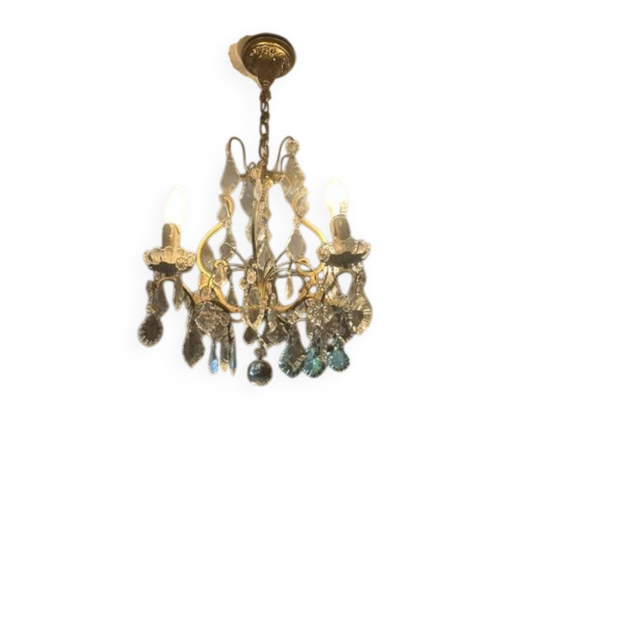 interior chandelier glass and metal