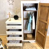 Beige asymmetrical cabinet