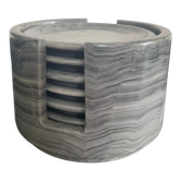 70s marble vintage coaster set
