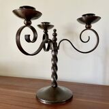 Pair of brutalist candelabras Charles Piguet 1930