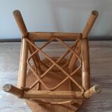 Vintage rattan stool