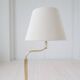 Sculptural modern brass floor lamps from the mid-century Luxus, Sweden, 1970s.