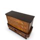 Commode italienne Art déco en ronce de noyer, années 1920