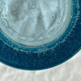 Vintage Biot Light Blue Bubble Blown Glass Vase