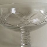 Set of eight champagne glasses