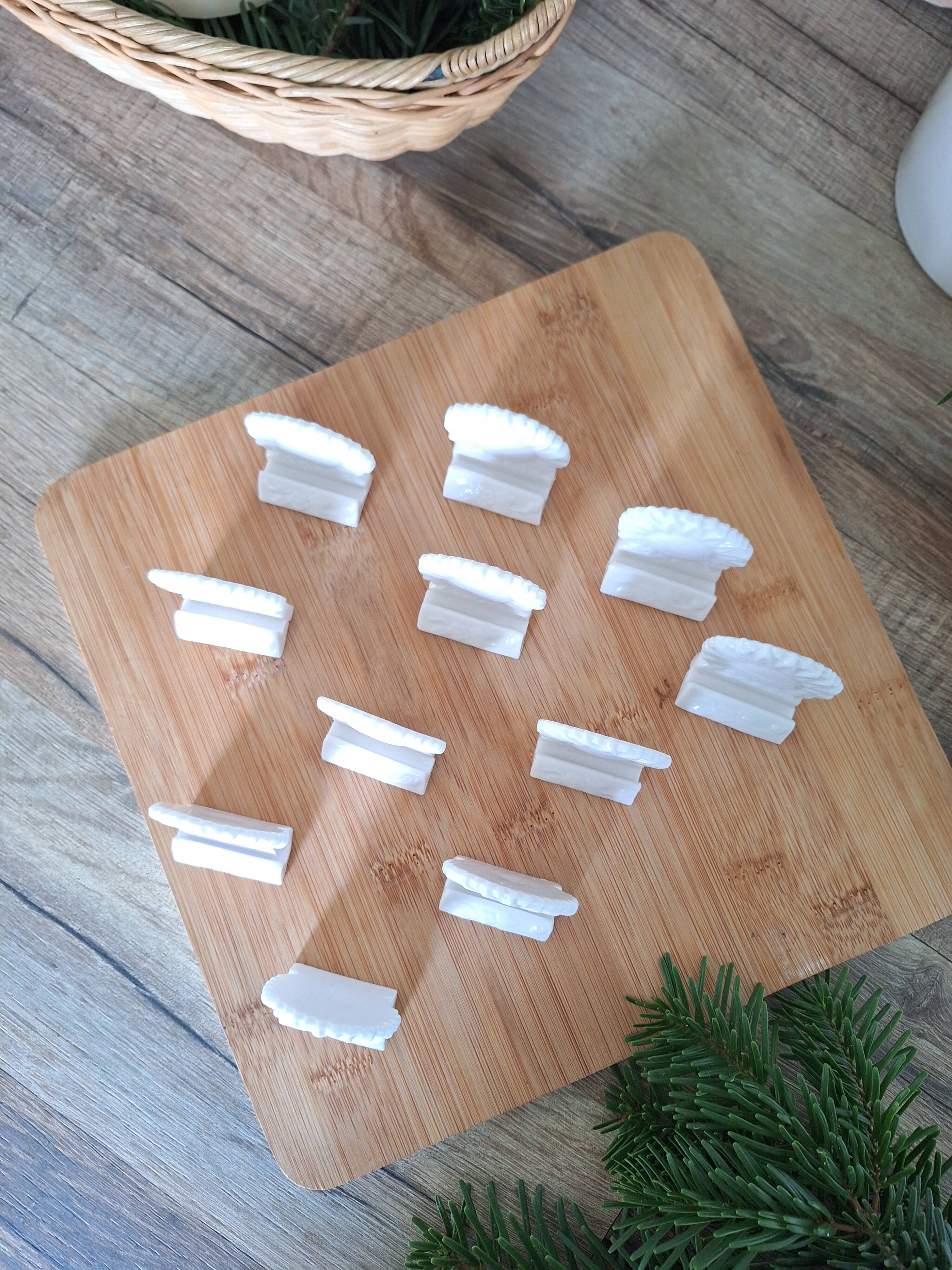 White porcelain name holder