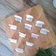 White porcelain name holder