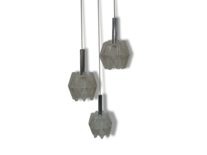 Vintage suspension design in 3 spheres Paul Secon by Sompex (60-70)