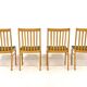 Set of 4 oak chairs, Sweden, 1960