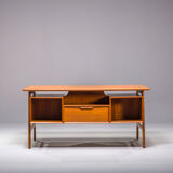 Model 75 Teak Desk by Gunni Omann for Omann Jun Furniture Factory, 1960s