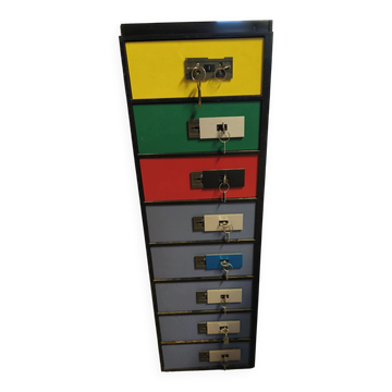 Vintage bank safe block Conforti Verona – Original keys & master key