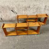 Pair of pine wall shelves