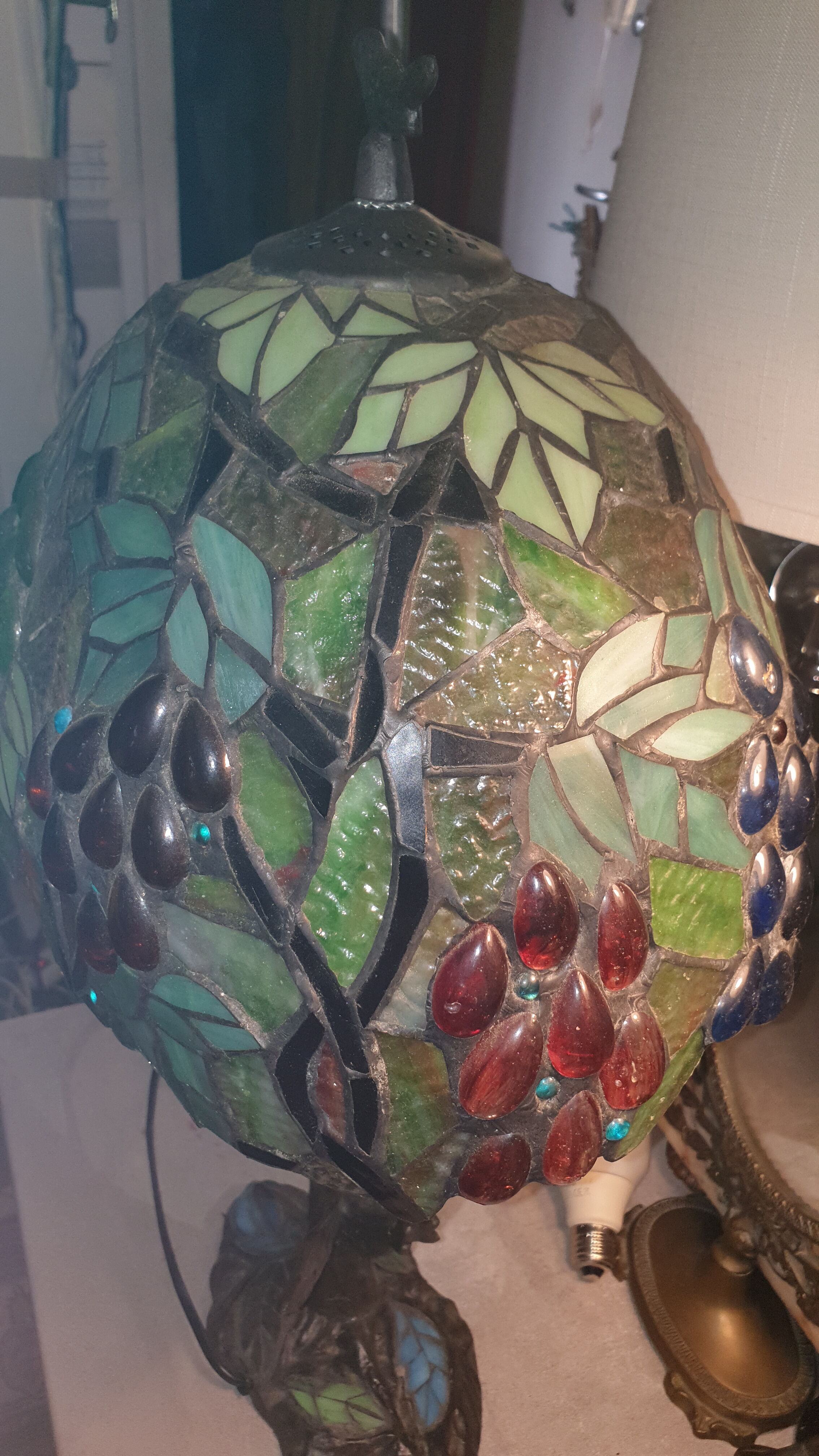 Stained glass lamp floral