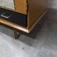 French wardrobe with tapered legs, 3 doors, 1 mirror (27*130), and 1 drawer.