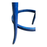 Sea stool in navy blue arched beech