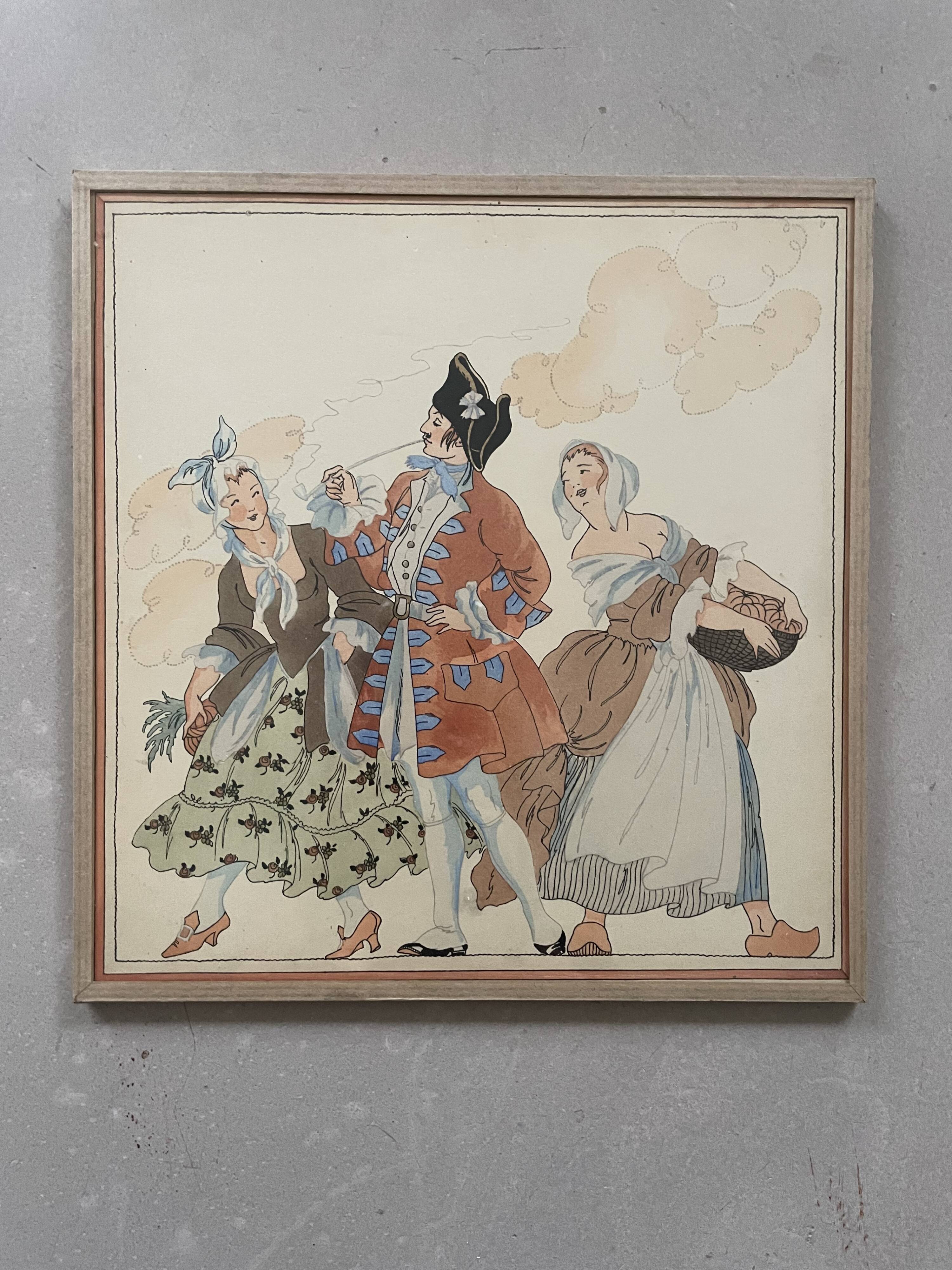 Framed old illustration