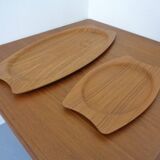 Danish trays in teak from Silva, 1960s, set of 2.
