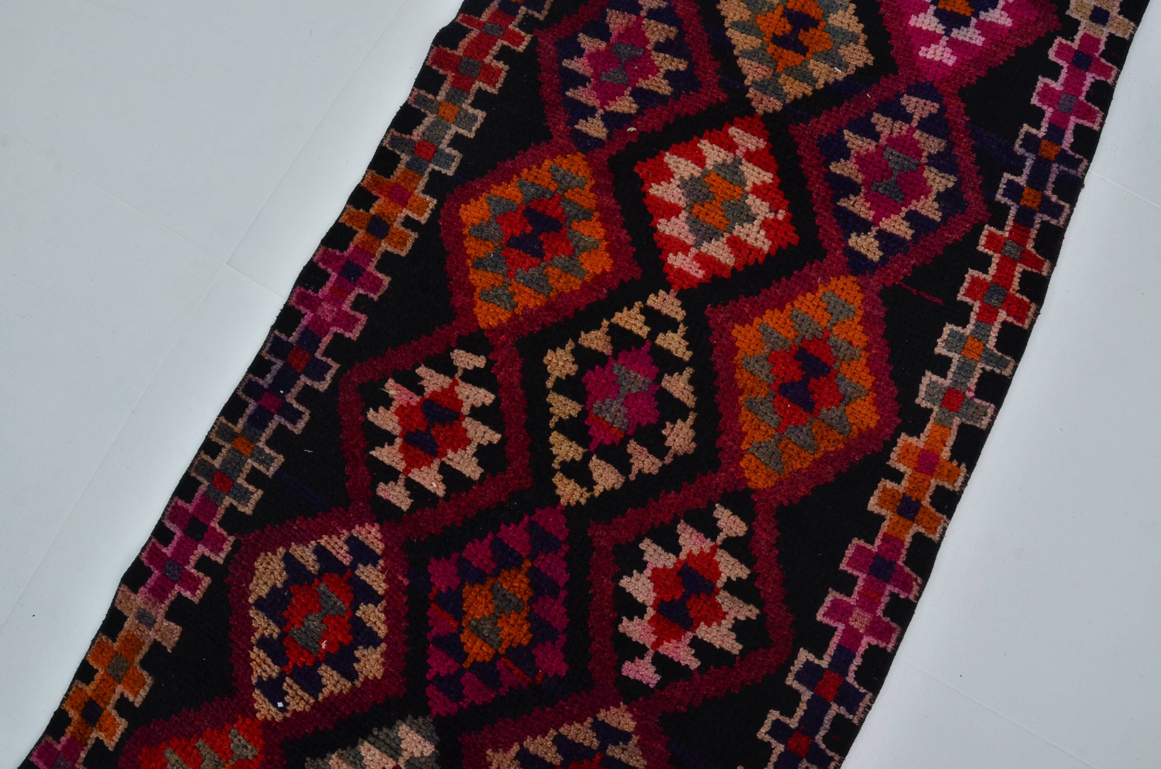 Extra Long Oushak Vintage Runner Rug