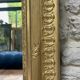 Fireplace mirror 127/101.5cm gilded with gold leaf, mercury glass, fireplace trumeau.