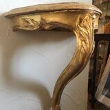 Console d'applique en bois doré