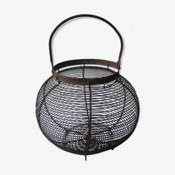 Old metal round salad basket