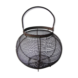Old metal round salad basket