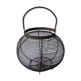 Old metal round salad basket