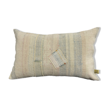 Cushion in vintage canvas Kilim style