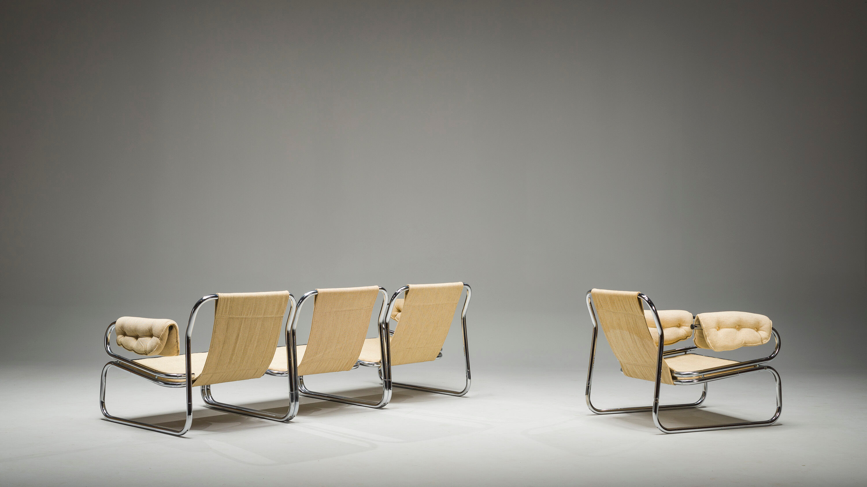 Three-Seater Borkum Sofa and Armchairs by Johan Bertil Häggström for Ikea, 1970s, Set of 2