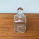 Vintage Danish glass bottle with engraving.