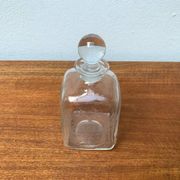 Bouteille en verre danoise vintage avec gravure