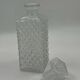 Vintage crystal glass carafe with stopper — diamond cut pattern