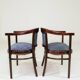 Paire de fauteuils Thonet style Art Déco jacquard restaurés