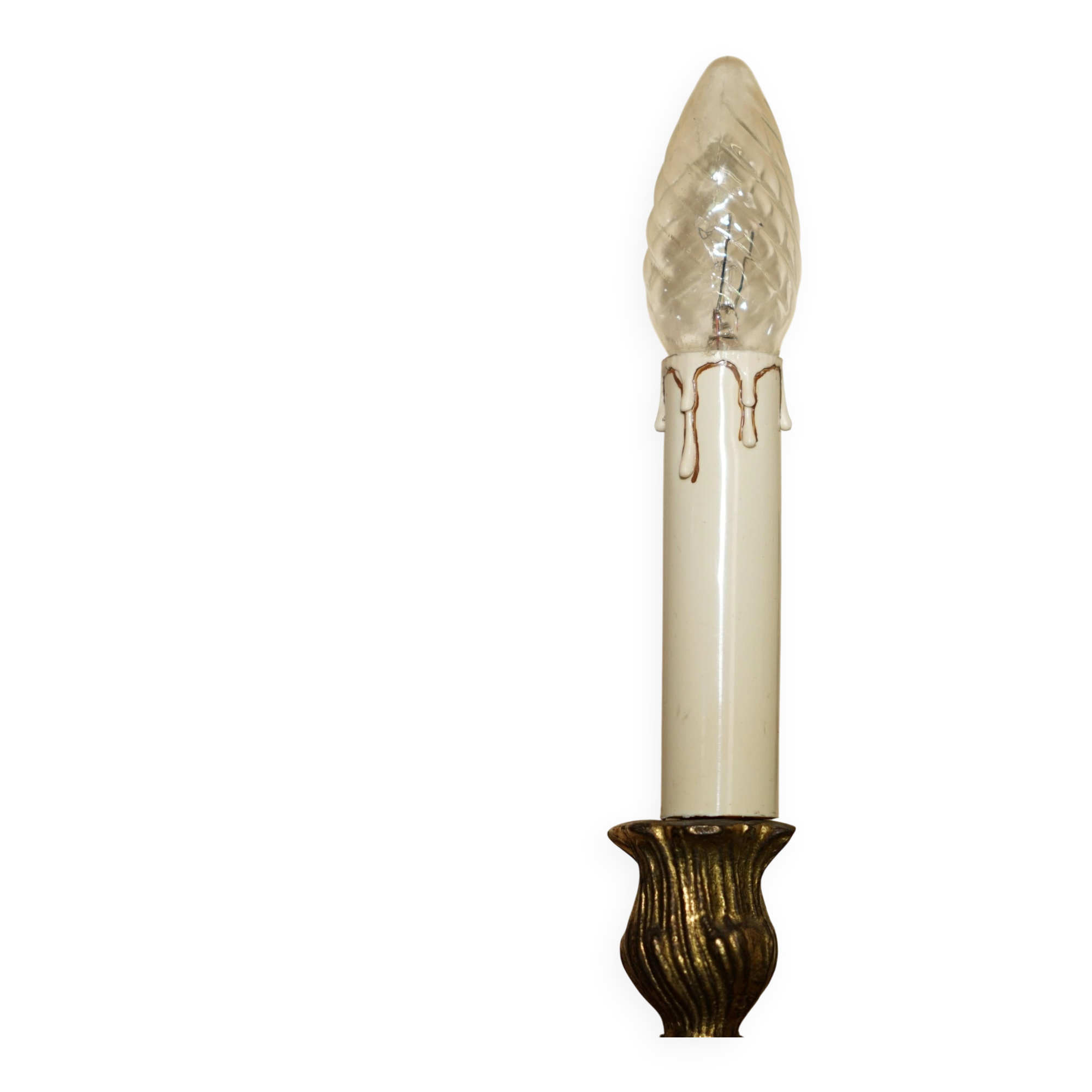 Pair of antique wall sconces from the 1920s in gilded bronze.