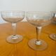 Set of 3 antique floral decoration champagne glasses