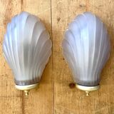 Pair of vintage shell sconces