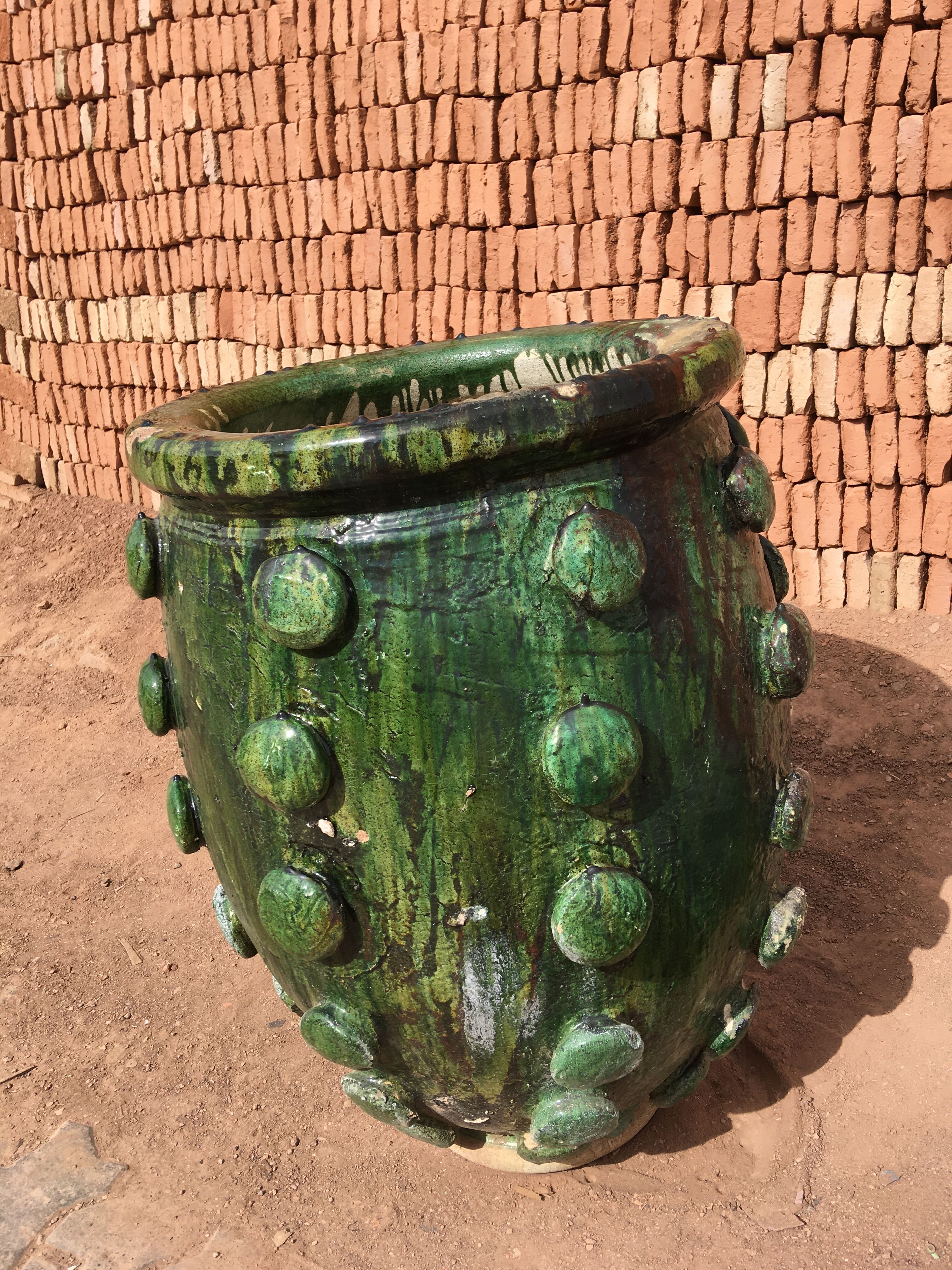 Traditional and authentic tamegroute pottery jar