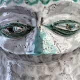 Glazed ceramic owl – Totem sculpture